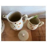 Jewel Tea Autumn Leaf coffee pot and pitcher