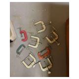 (5) 3 way C clamps and other C clamps