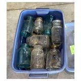 14 gallon storage tote with canning jars Check out the Pepsi one!!