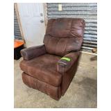 Leather look recliner