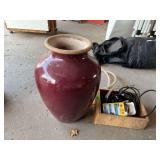 Large pottery vase fountian