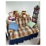 Vintage plaid 2 cushion hide-a-bed