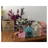 Party decor, vases, candle holders, beads, artifical flowers etc...