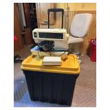 Singer Touch-Tronic 2010 sewing machine and rolling storage box