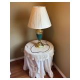 Two side tables and two table lamps