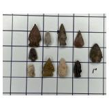 Assorted Arrowheads As Shown