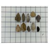 Assorted Arrowheads As Shown