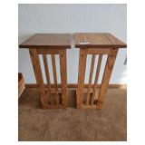 Pair of Wood Side Tables, 12w x 14d x 25h