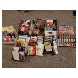 Christmas cards, Christmas decorations and gift bags-Bring bags to pack