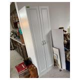 16D x 24L x 72H double door white storage cabinet No contents