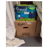 4 Packs of Prevail Briefs Size Med.