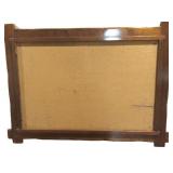 Wooden Frame Mirror with Brown Rectangular Design