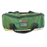 LA RESCUE Green Duffel Bag with Black Straps and P