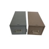 Durable Grey Metal Drawer File Cabinet with Silver