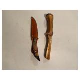 Deer Foot Knife & Wooden Knife