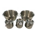 Stainless steel bottle chiller bowls and ice cube