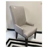 Lounge chair. Heather gray upholstery