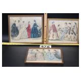 3 Prints of Victorian Women