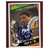 JACKIE SLATER ROOKIE AUTOGRAPHED 1984 TOPPS # 286