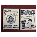 (2) MICKEY MANTLE 23KT GOLD CARDS