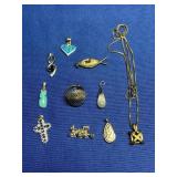 28.3G STERLING SILVER CHARMS, NECKLACES, & RINGS