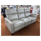 LEATHER ELECTRIC RECLINING SOFA (79x37x41")