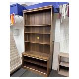 LARGE WOODEN BOOKSHELF (48" X 18" X 97")