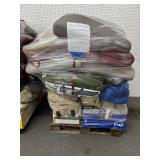 PALLET OF MIXED TENTS, OUTDOOR CUSHIONS, & MORE