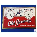 OLD GERMAN OPEN/CLOSE METAL SIGN (14x9")