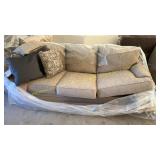 Upholstered sofa piece (damaged)