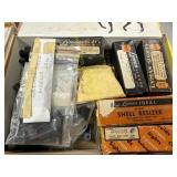 Box of Lyman shell resizers & Lyman sights