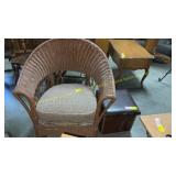 Vintage Wicker Rocker + Bench