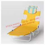 Sun Squad weather resistant portable beach lounger