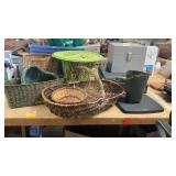 Wicker Baskets, Briefcases, Scale, File Box