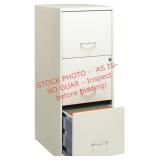 3 Drawer Metal File Cabinet with Lock White