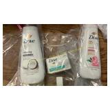 2ct Dove body wash, bar soap