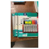 3ct Wexford notebooks & 1pk Sharpies colored