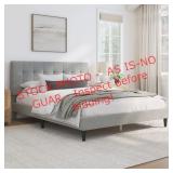 Mainstays Hillside Square Upholstered Queen Bed