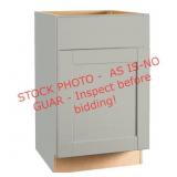 Hampton Bay Shaker 21 in Gray Kitchen Cabinet