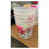 6ct 2.5qt plastic containers