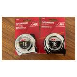 2ct ACE 16ft measuring tapes