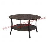 Round Wicker Outdoor Patio Coffee Table