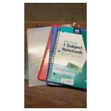 1 subject notebook &5ct folders