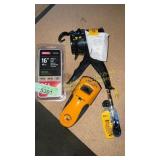 Zircon stud finer, DeWalt saw chain, caulking gun