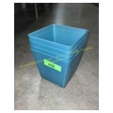 4ct teal plastic cube bins, U Brands magnetic