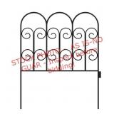 14ct Jasmine Black Metal Steel Border Fencing