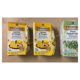 Twinings lemon and ginger + peppermint tea packs