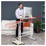 Mind Reader White Rolling Sitting/standing Desk