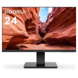 KOORUI 24in Monitor Full HD 1080p 75Hz, Black