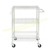 3-Tier Multipurpose Rolling Cart  Chrome